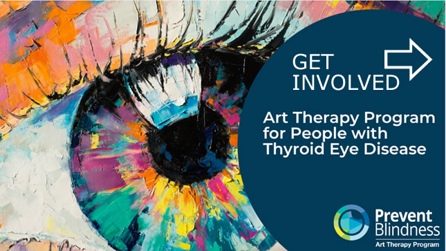 prevent blindness art therapy for people with thyroid eye disease TED