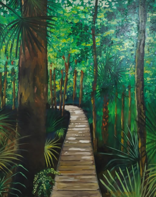 pathway in forest - ted art - nancy patterson - thyroid eye disease