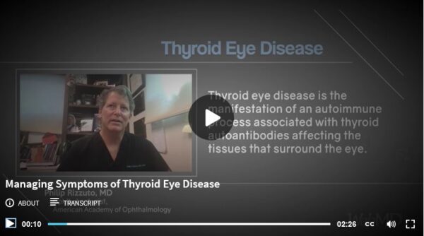 managing thyroid eye disease symptoms