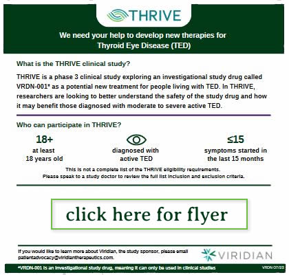 thrive clinical study for thyroid eye disease