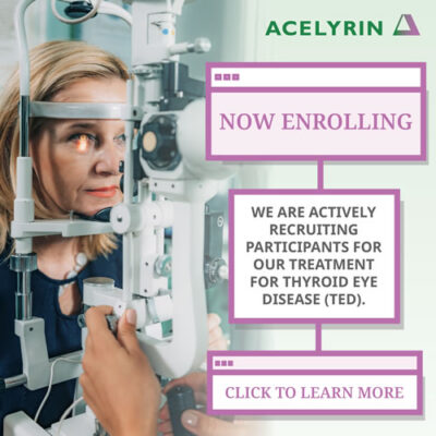 ACELYRIN clinical trial for thyroid eye disease TED