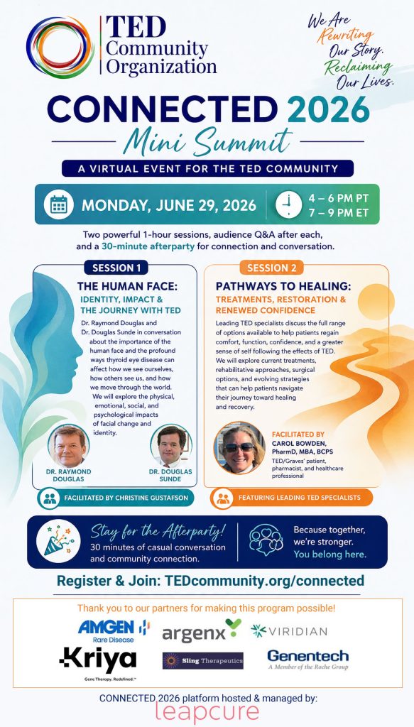 thyroid eye disease TED and graves disease mini-summit - NOT MY FACE!!