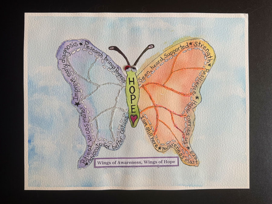 butterfly art for graves' disease awareness month 2026