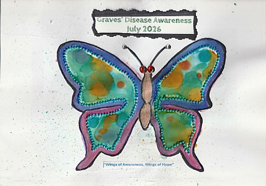 butterfly art for graves' disease awareness month 2026