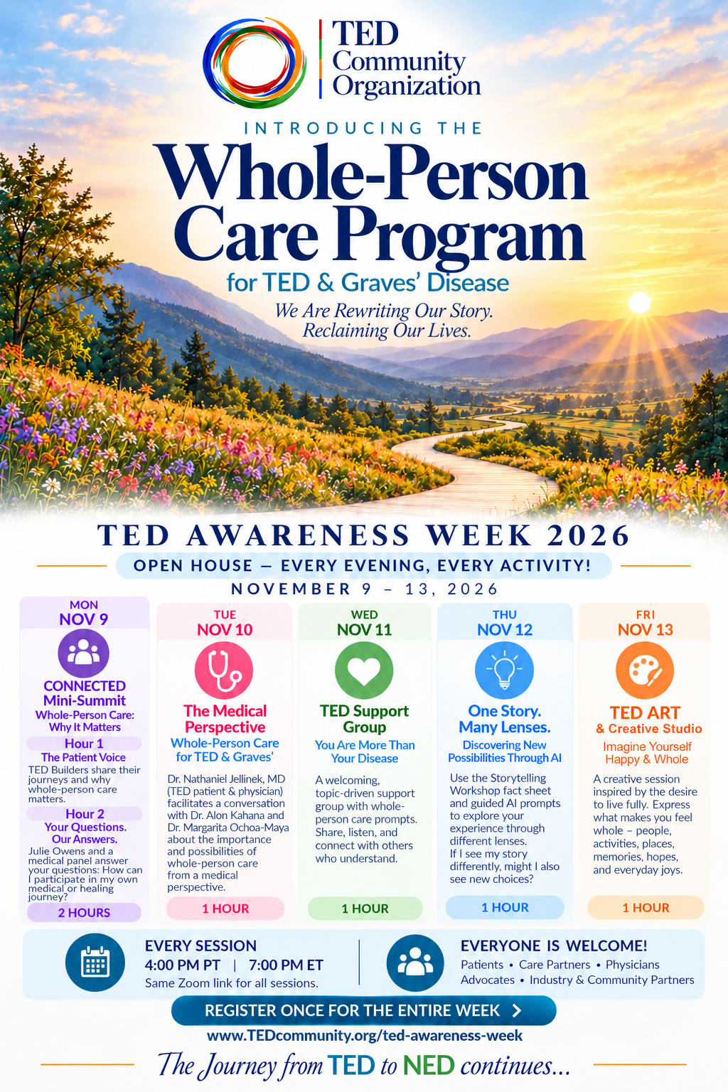 TED Awareness Week 2026 Poster of Weeklong Activities